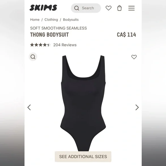 BNWT SKIMS Soft Smoothing Seamless Thong Bodysuit - Picture 1 of 5